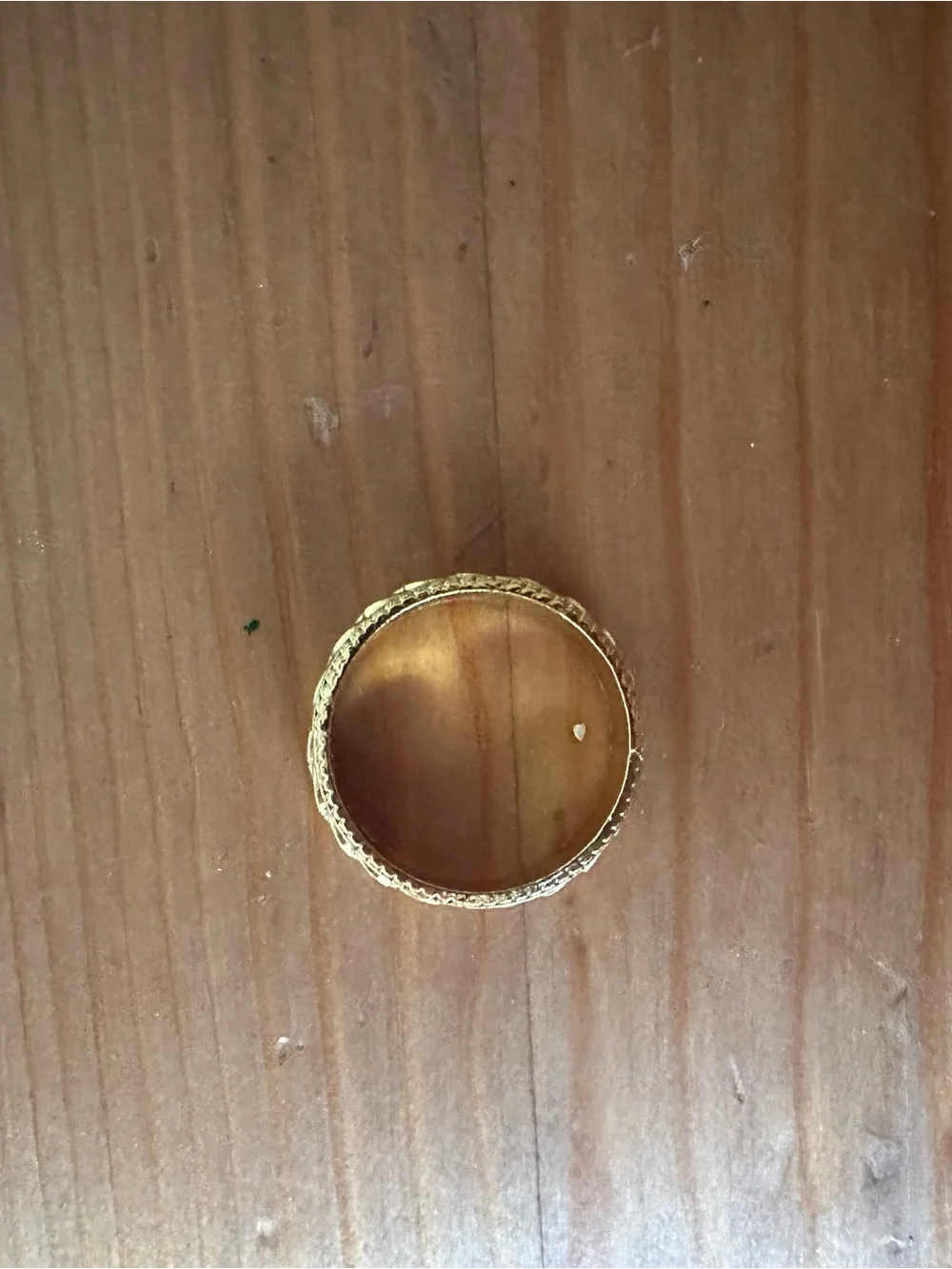 Classic Textured Gold tone Band Ring - Women's Jewelry